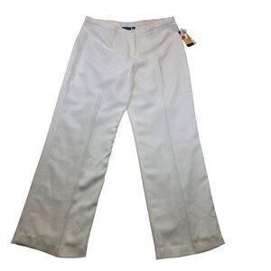 Vintage Pendleton Straight Pants Sz 18 White Classic Staple Capsule Office 90s